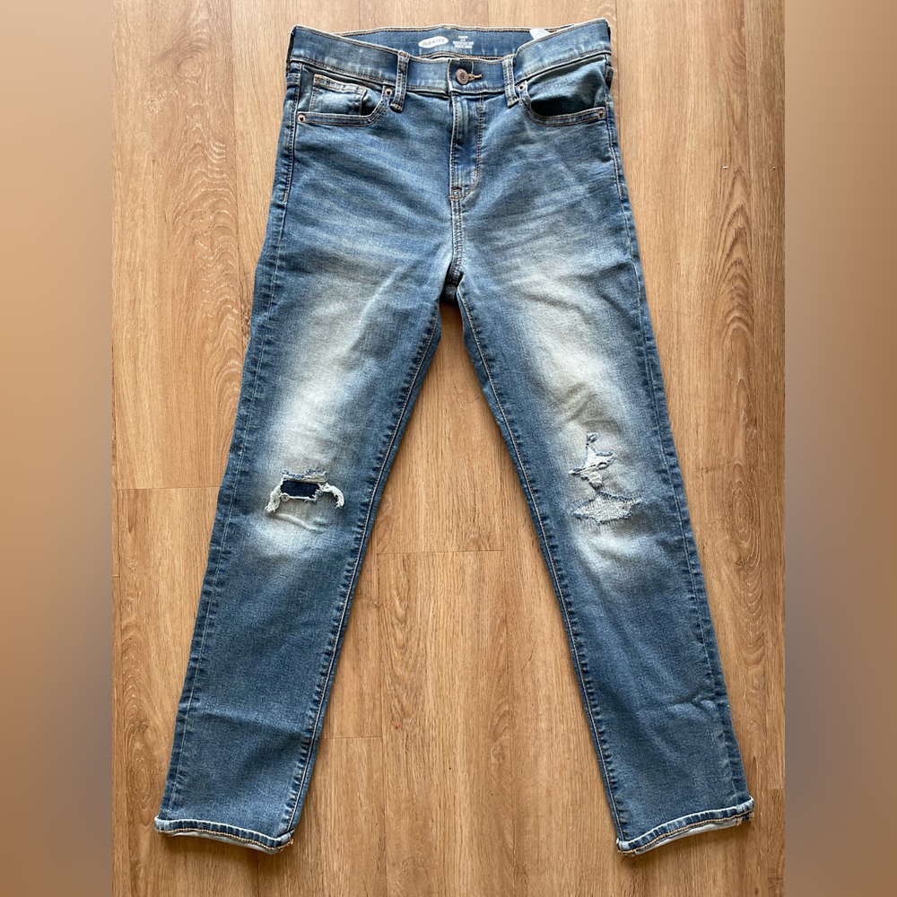 Old Navy Karate Slim Ripped Boys Jeans Size 14 with Built-in Flex Max